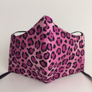Pink Leopard Handmade Fabric Face Mask
